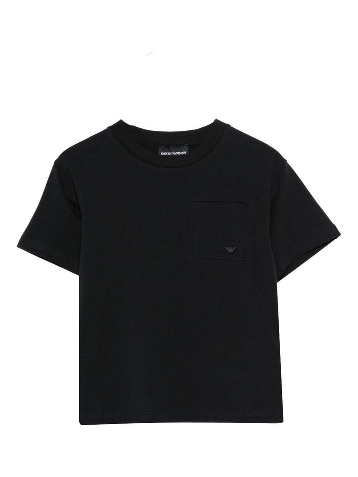 T-shirt nera per bambino EB001318AF21808 UB118 Emporio Armani Kids 
