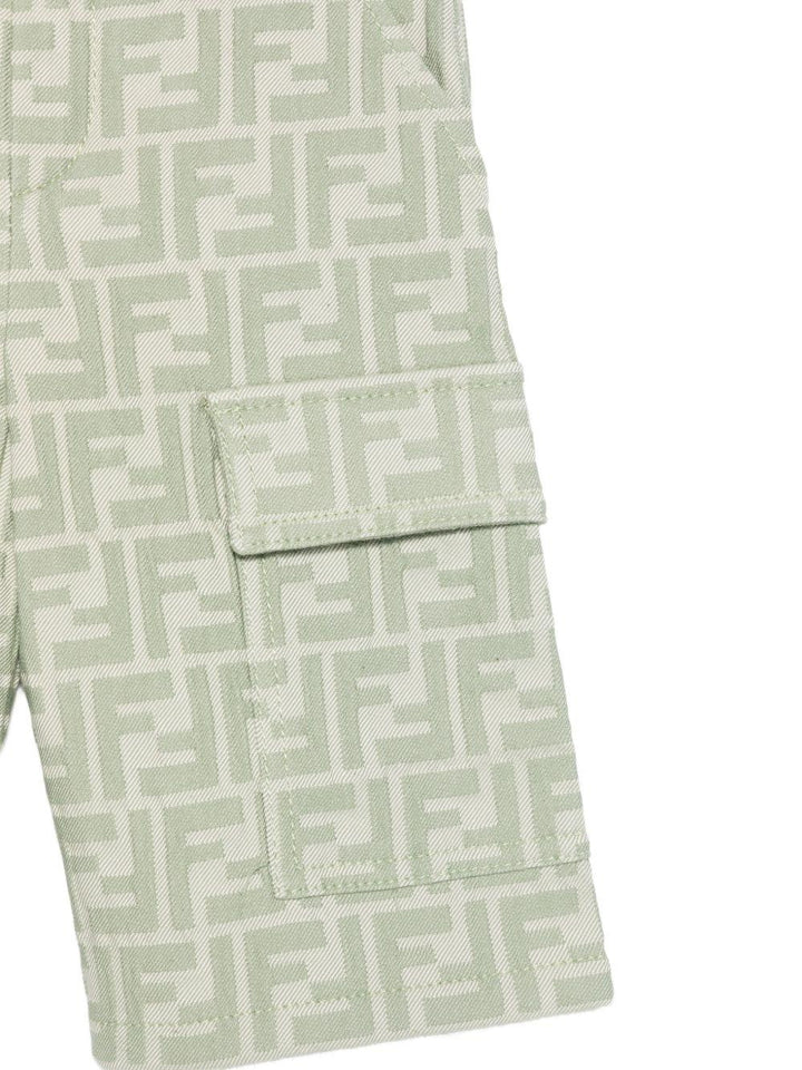 Bermuda verde per bambino JMF576AVW1 F1DS6 Fendi Kids 