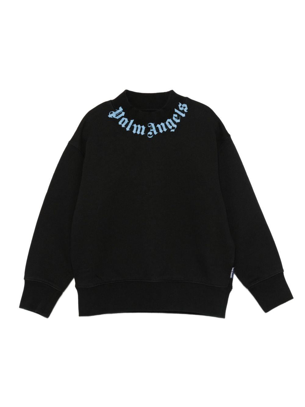 Felpa nera per bambino PBBA012F25FLE002 1040 Palm Angels Kids 