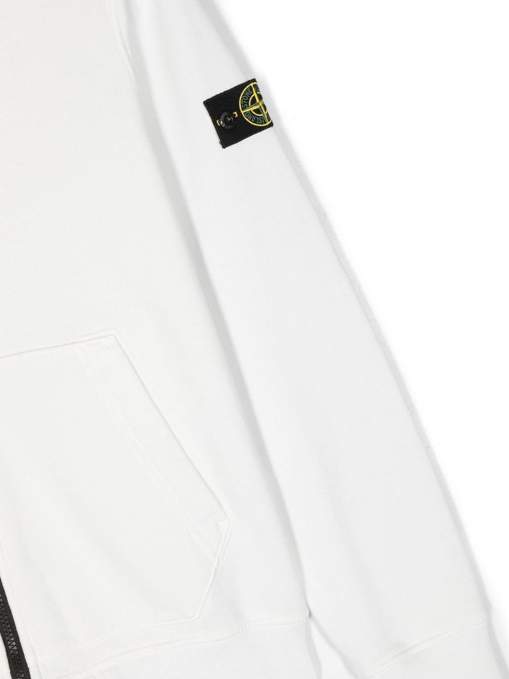White sweatshirt for boys with logo
