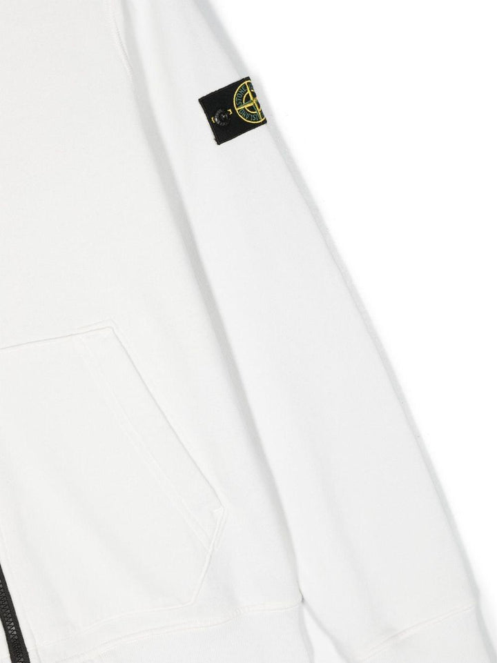 White sweatshirt for boys with logo