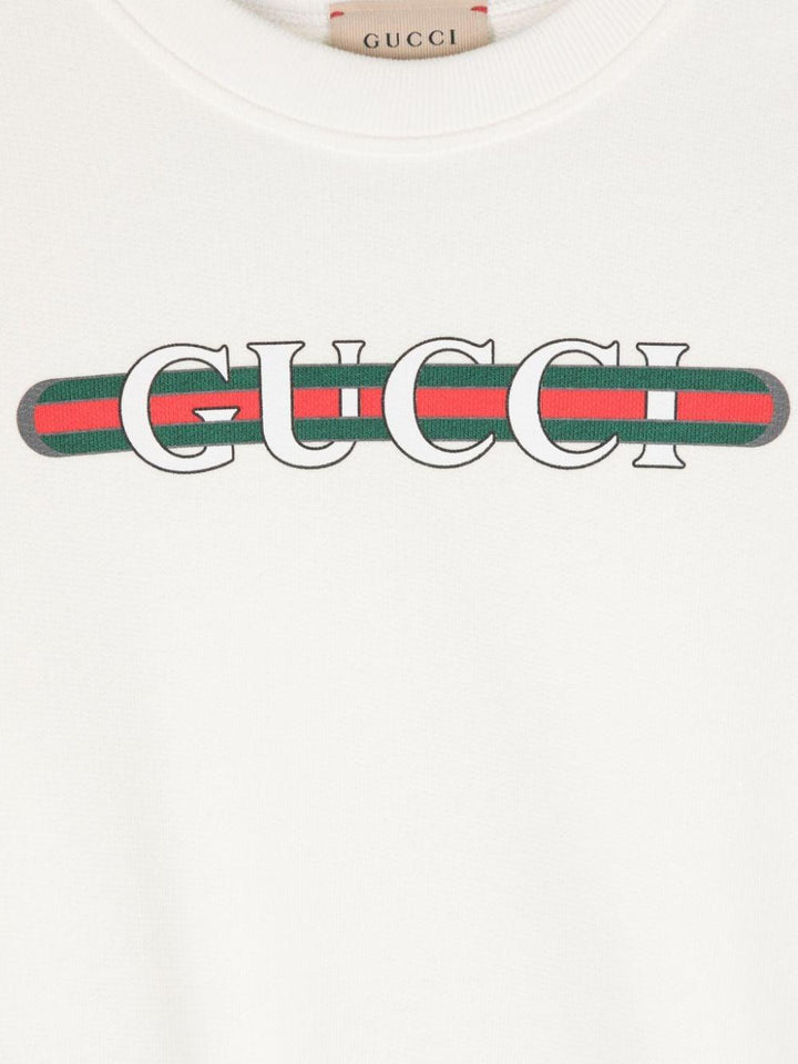 Felpa unisex in cotone bianca 793528XJGPJ 9214 Gucci Kids 