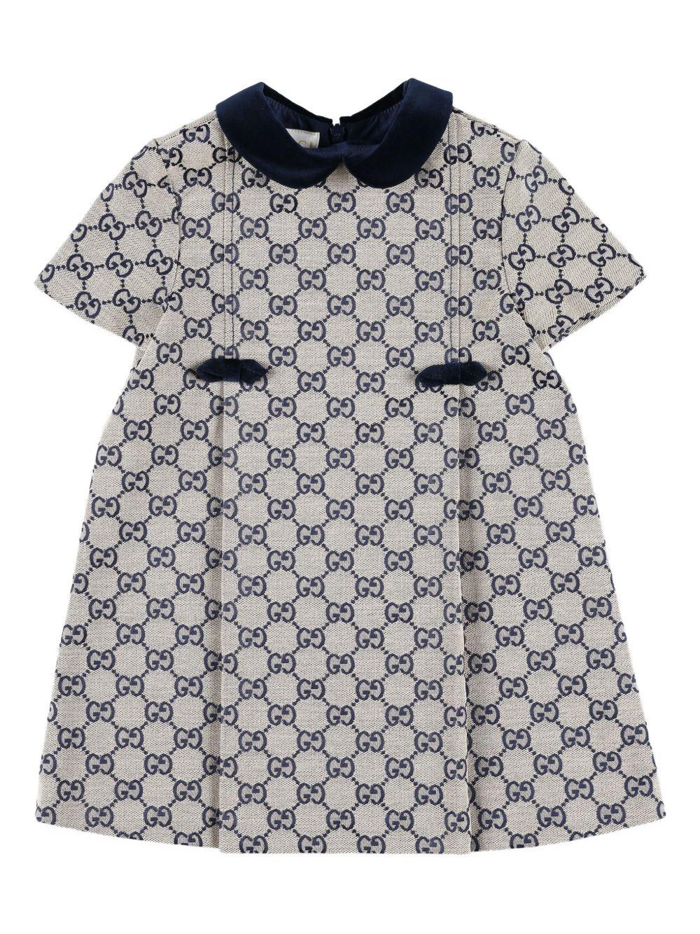 Abito grigio/blu per neonata 828494XWA2M 9118 Gucci Kids 