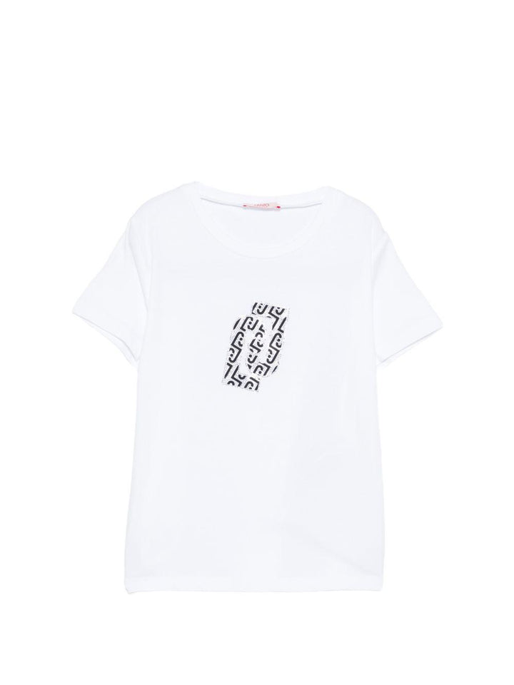T-shirt bianco per bambina GA6097JS003 P9308 Liu Jo 