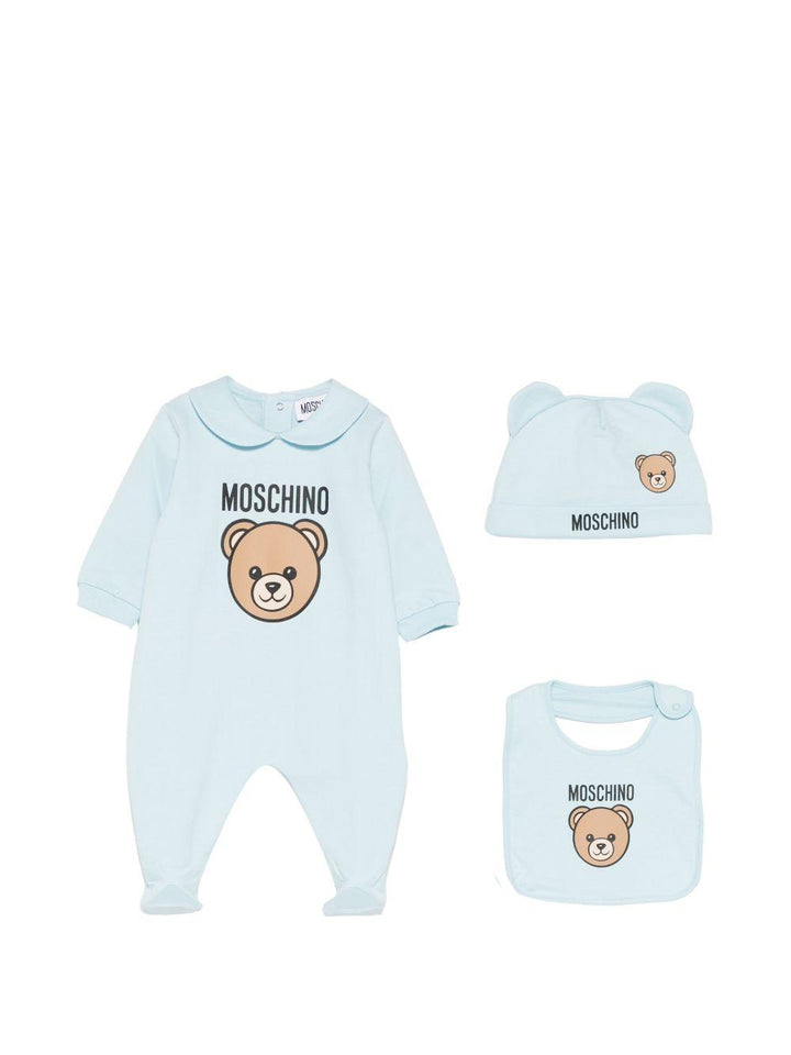 Tutina azzurra per neonato MUY097LCA19 40304 Moschino Kids 
