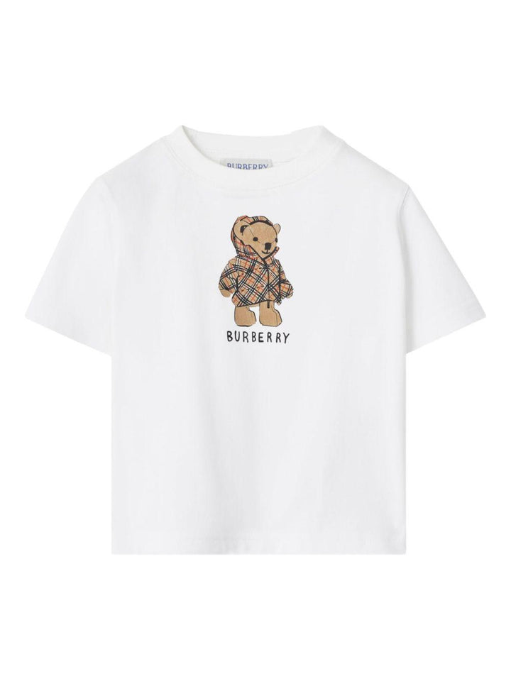 T-shirt bianca per bambino 8121198 A1464 Burberry Kids 