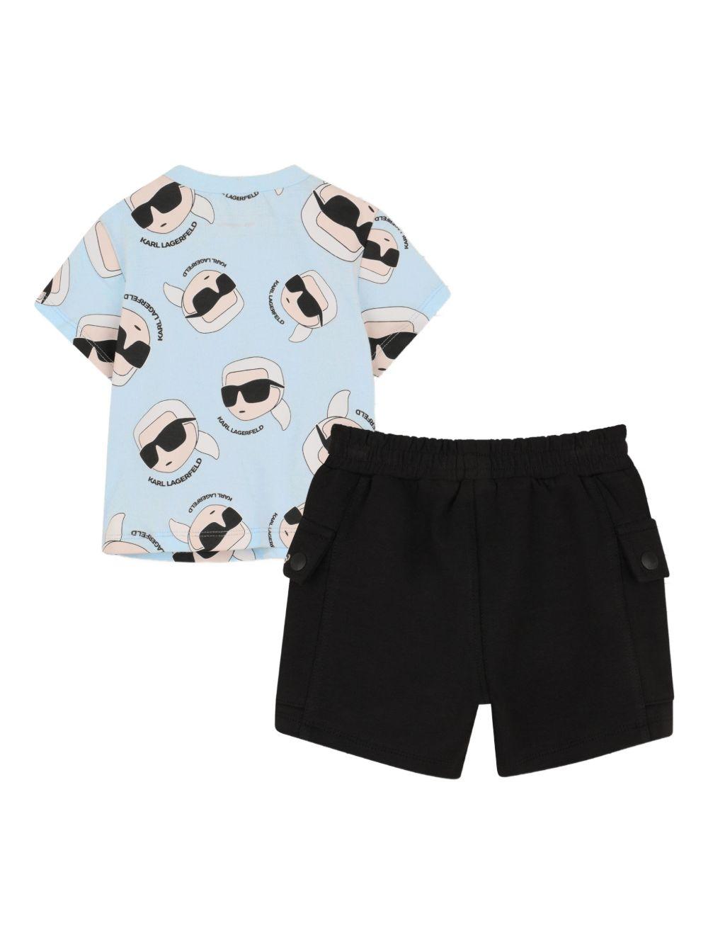 Completo blu/nero per neonato Z31070 77X Karl Lagerfeld Kids 