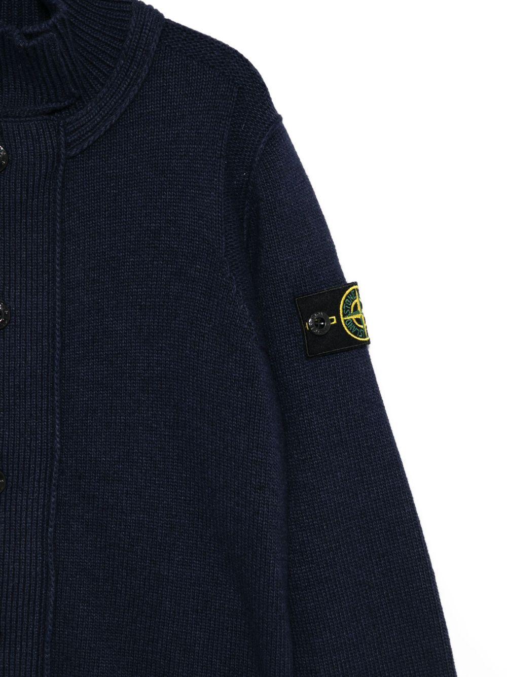 Cardigan blu per bambino 65100003S00M1 V0020 Stone Island Kids 