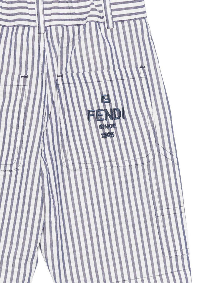 Bermuda blu/bianca per bambino JMF585AVWP F1I11 Fendi Kids 