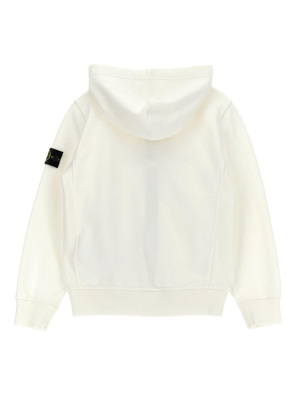 Felpa bianca per bambino 66100003S0A20 V0099 Stone Island Kids 