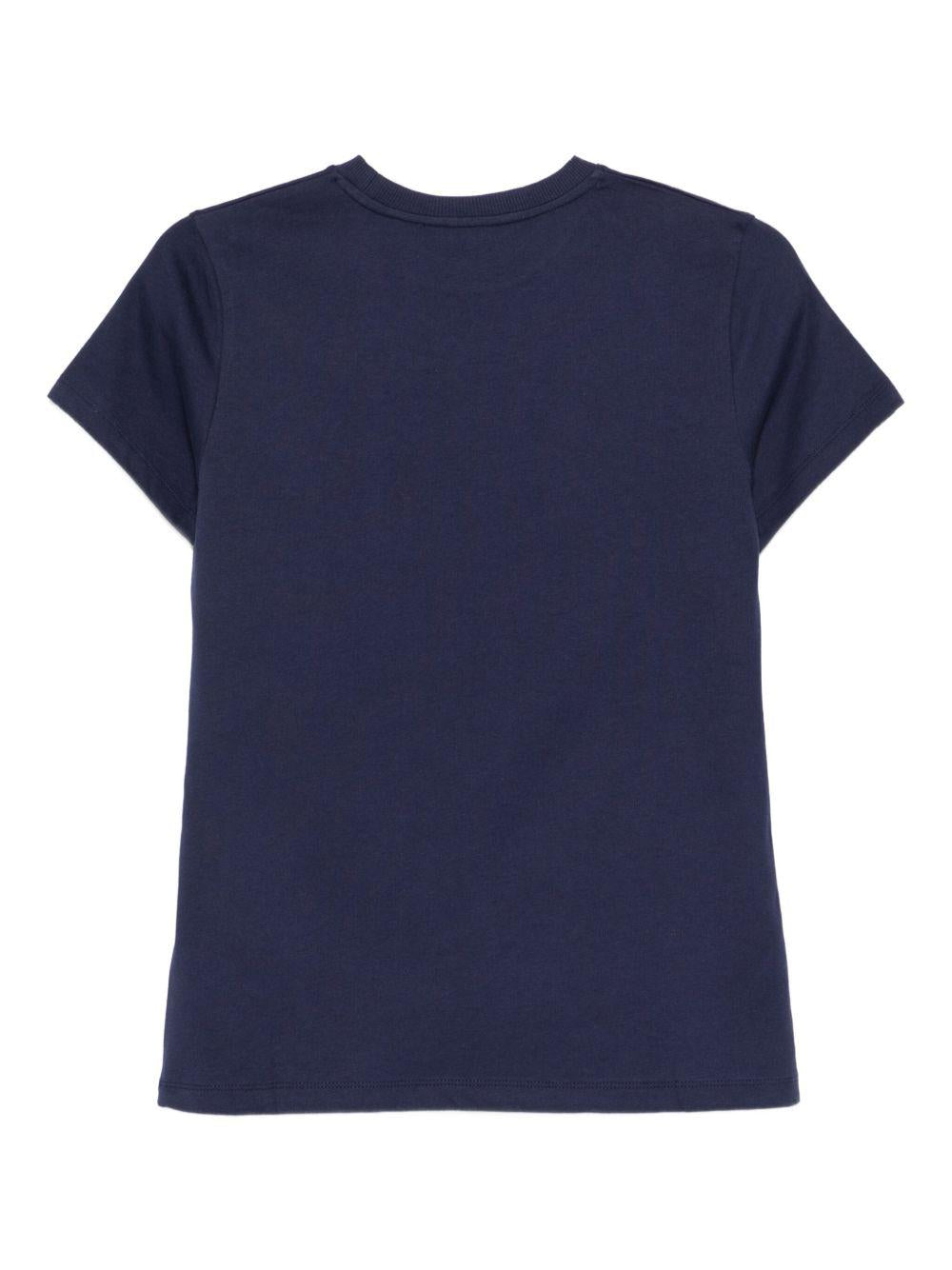 T-shirt blu navy per bambino HPM058LAA34 40016 Moschino Kids 