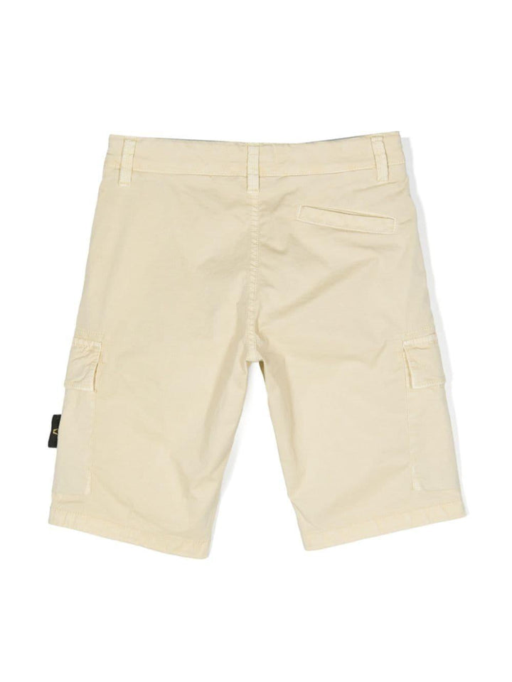 Beige Bermuda shorts for boys with logo
