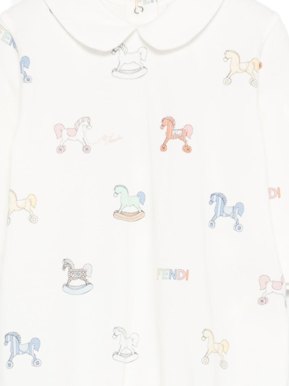 Tutina bianca per neonato BUK156AVW8 F0ZA0 Fendi Kids 