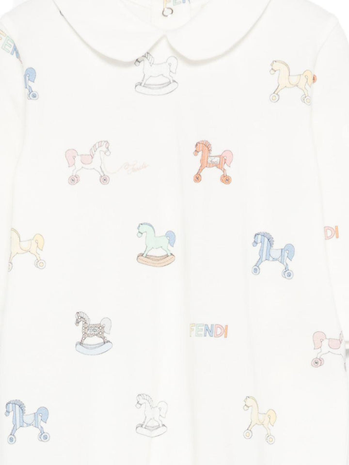 Tutina bianca per neonato BUK156AVW8 F0ZA0 Fendi Kids 