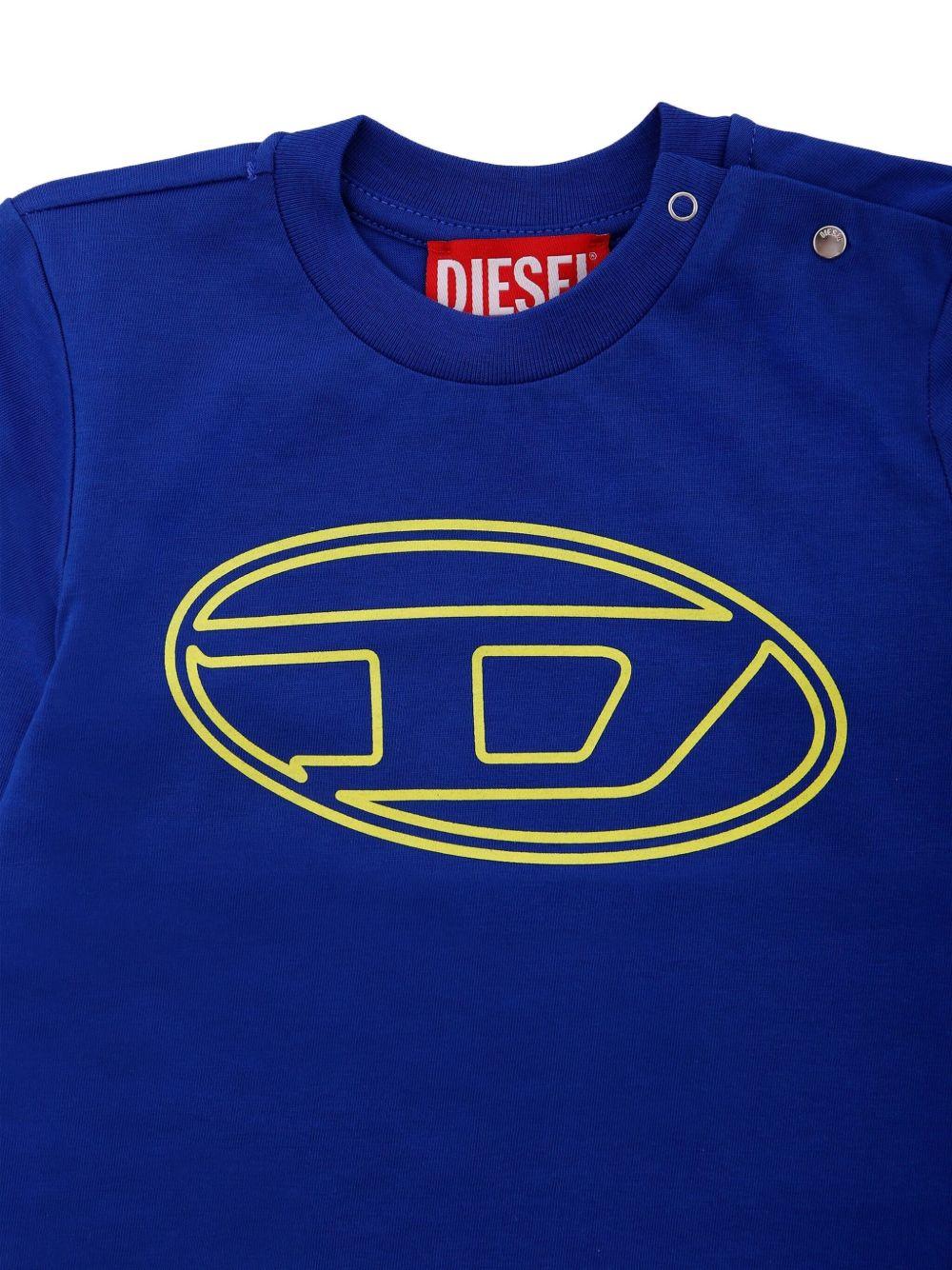 T-shirt blu elettrico per neonato K0071200YI9 K89G Diesel Kids 