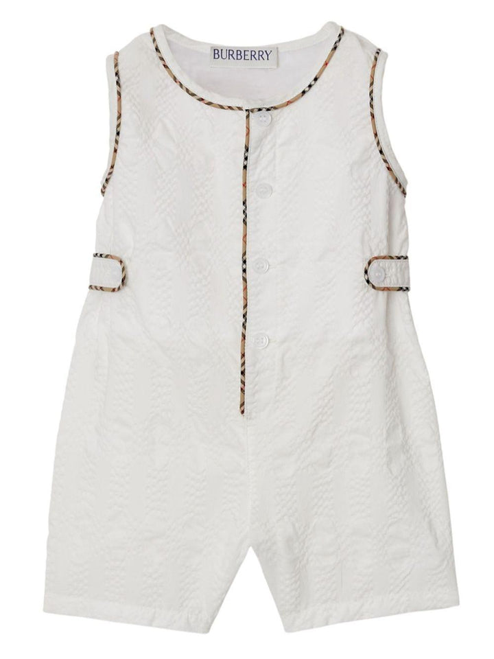 Pagliaccetto bianco per neonato 8078861 A1464 Burberry Kids 