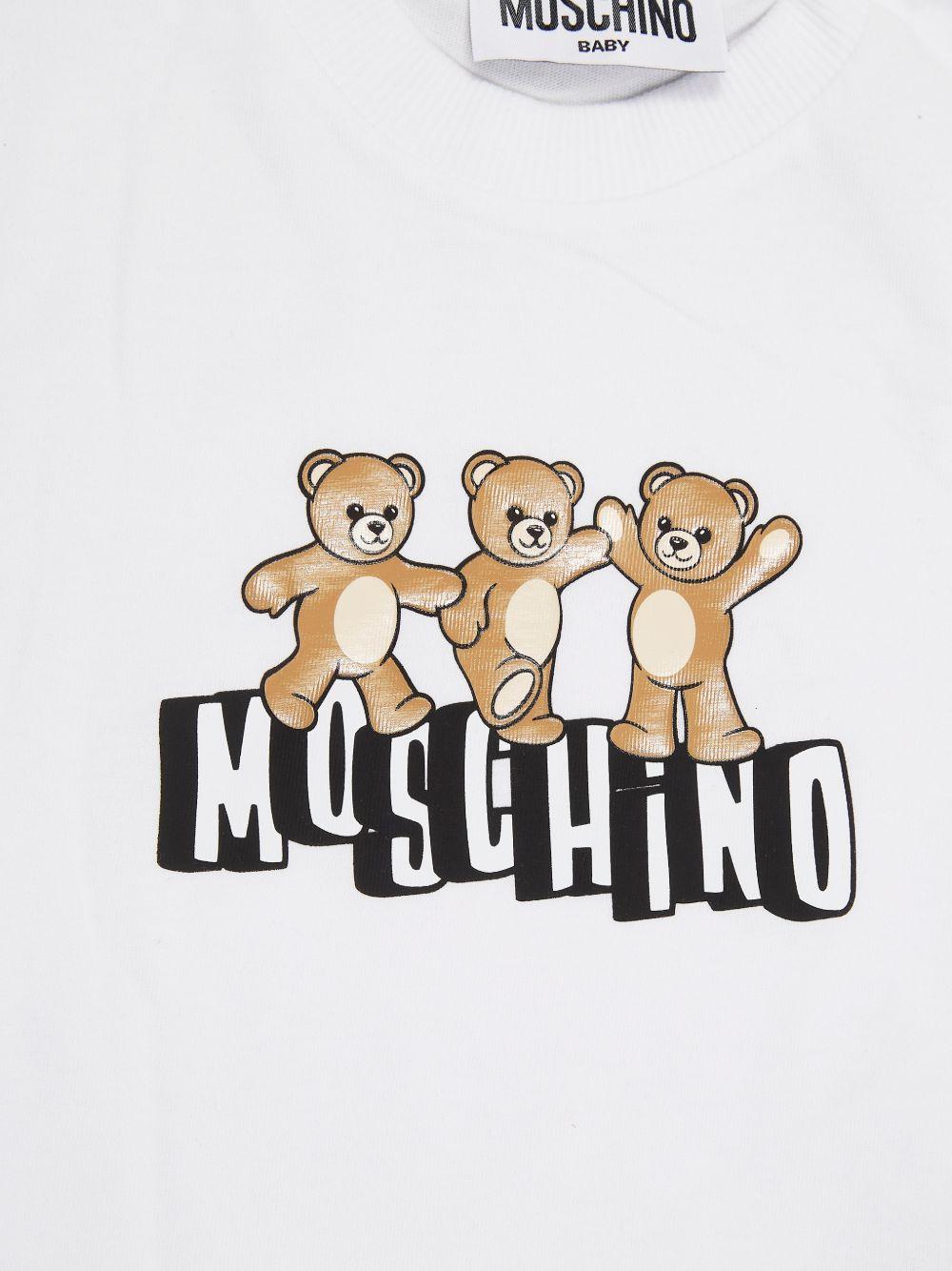 Completo bianco/blu navy per neonato MXG00MLAA17 83240 Moschino Kids 