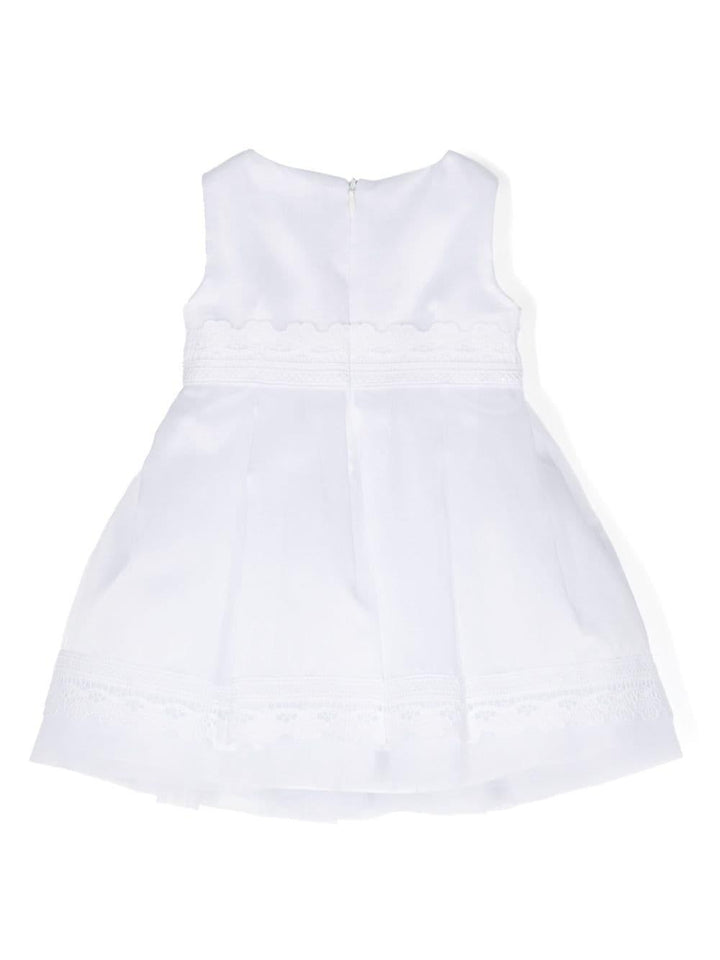 Abito bianco per neonata in organza