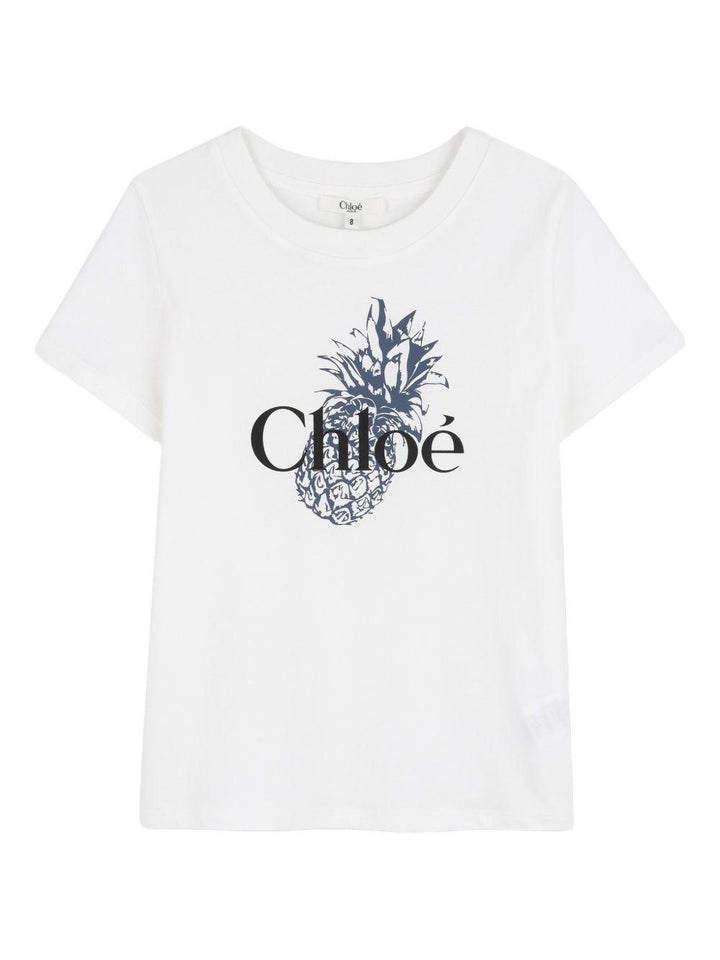 T-shirt bianco per bambina C20855 117 Chloe 