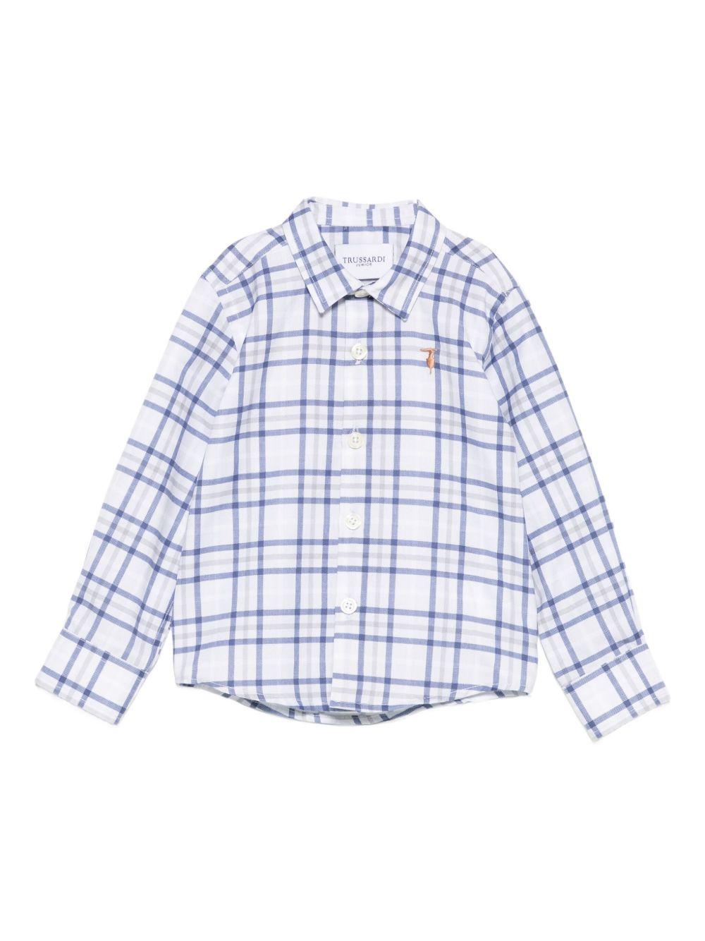Camicia bianca/blu per neonato TIA25105CA O-W Trussardi Kids 