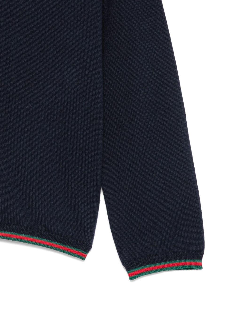 Maglione blu scuro per neonato 825861XKEXN 4180 Gucci Kids 