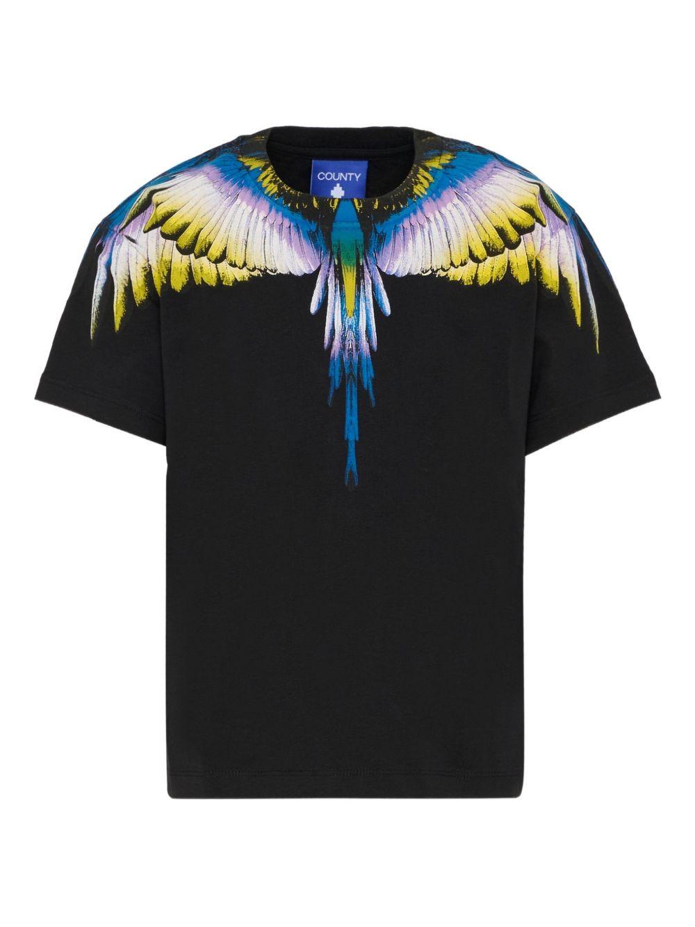 T-shirt nera per bambino F5CMJBTH064 110 Marcelo Burlon Kids 