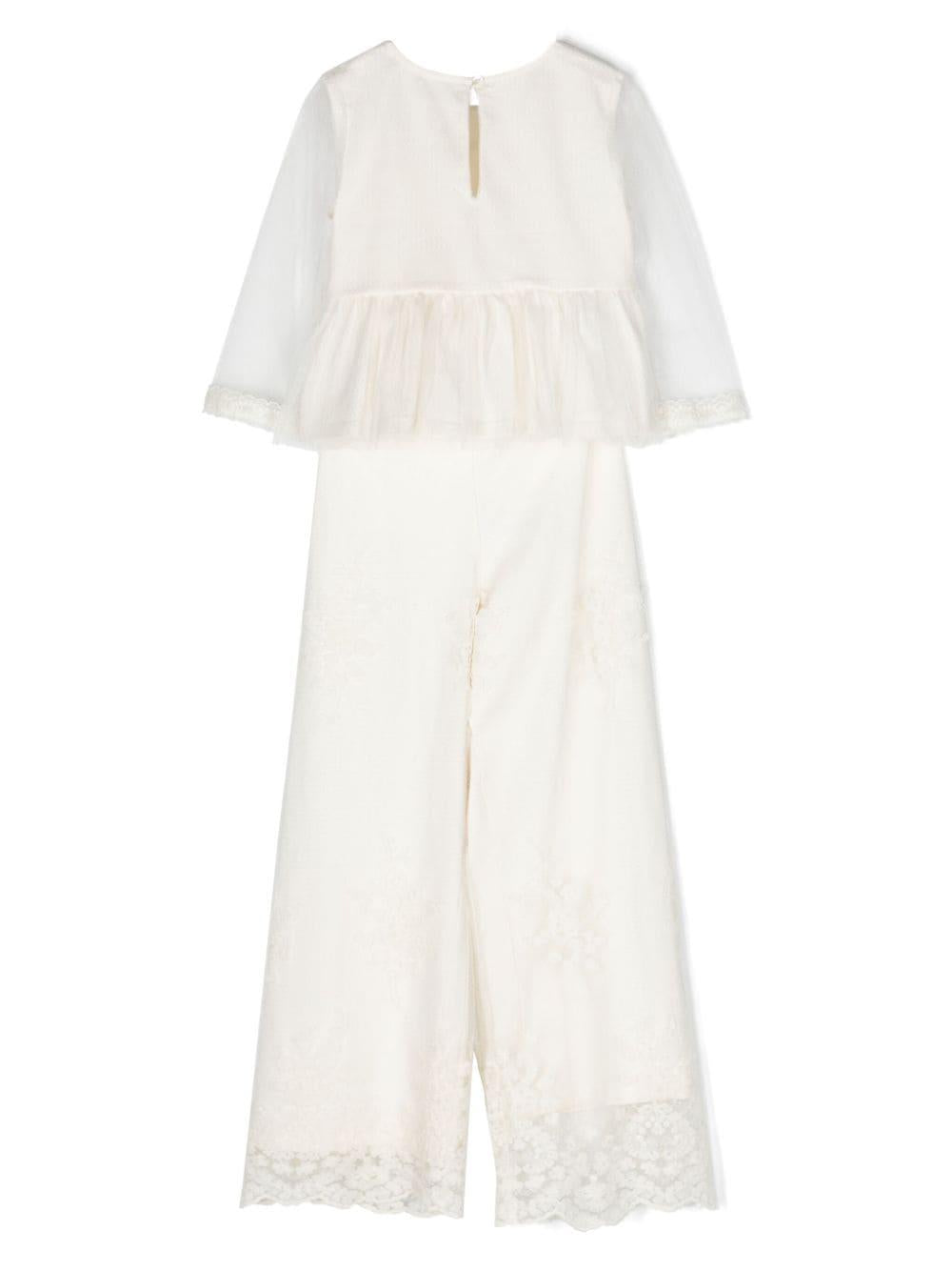White organza outfit for girls