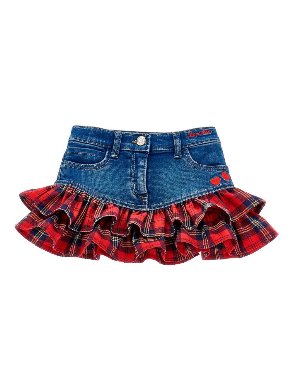 Gonna blu indaco per bambina 19F711NP6043 0055 Monnalisa Kids 