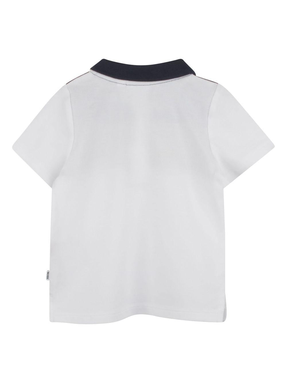 Polo bianco/multicolore per neonato