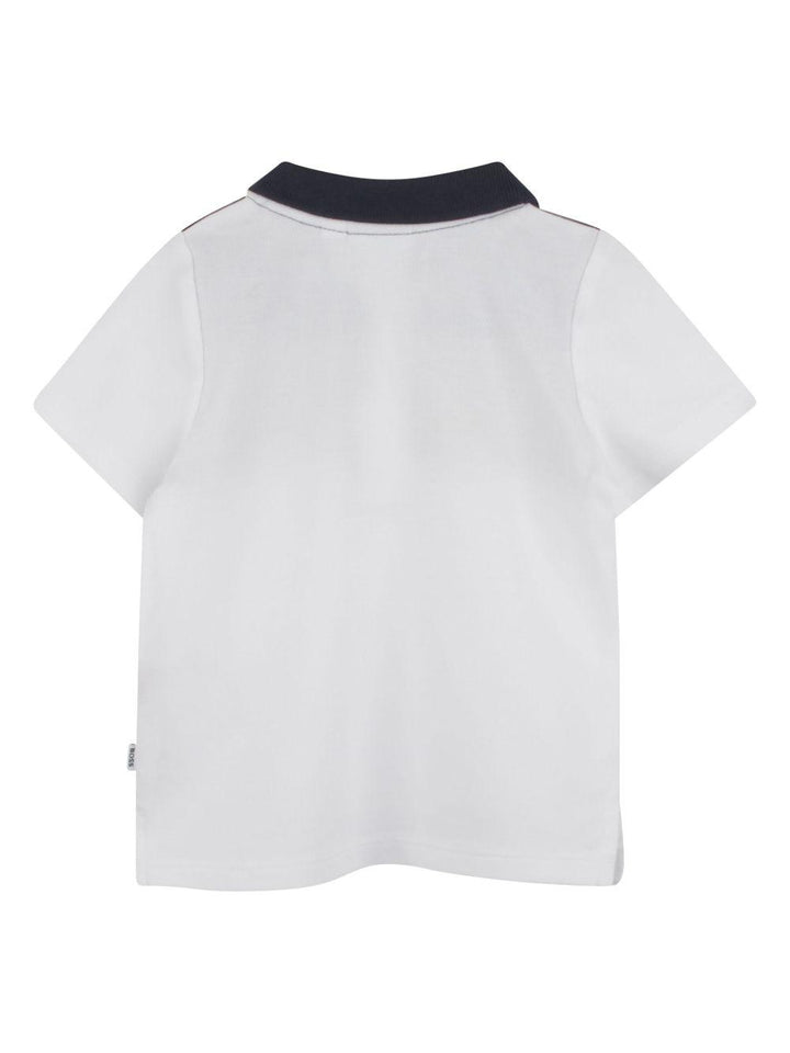 Polo bianco/multicolore per neonato