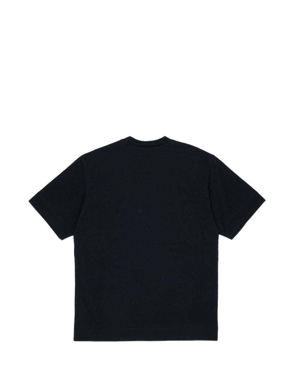 T-shirt nera per bambino M01901M00Z1 0M900 Marni Kids 