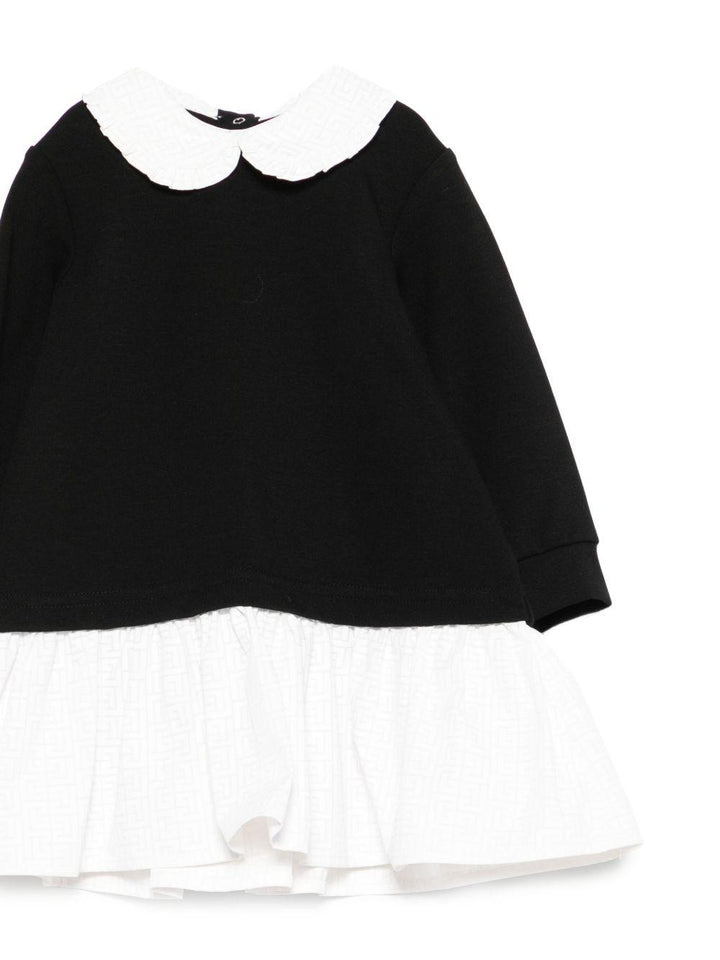 Abito nero per neonata BX1140P0546 930BC Balmain Kids 