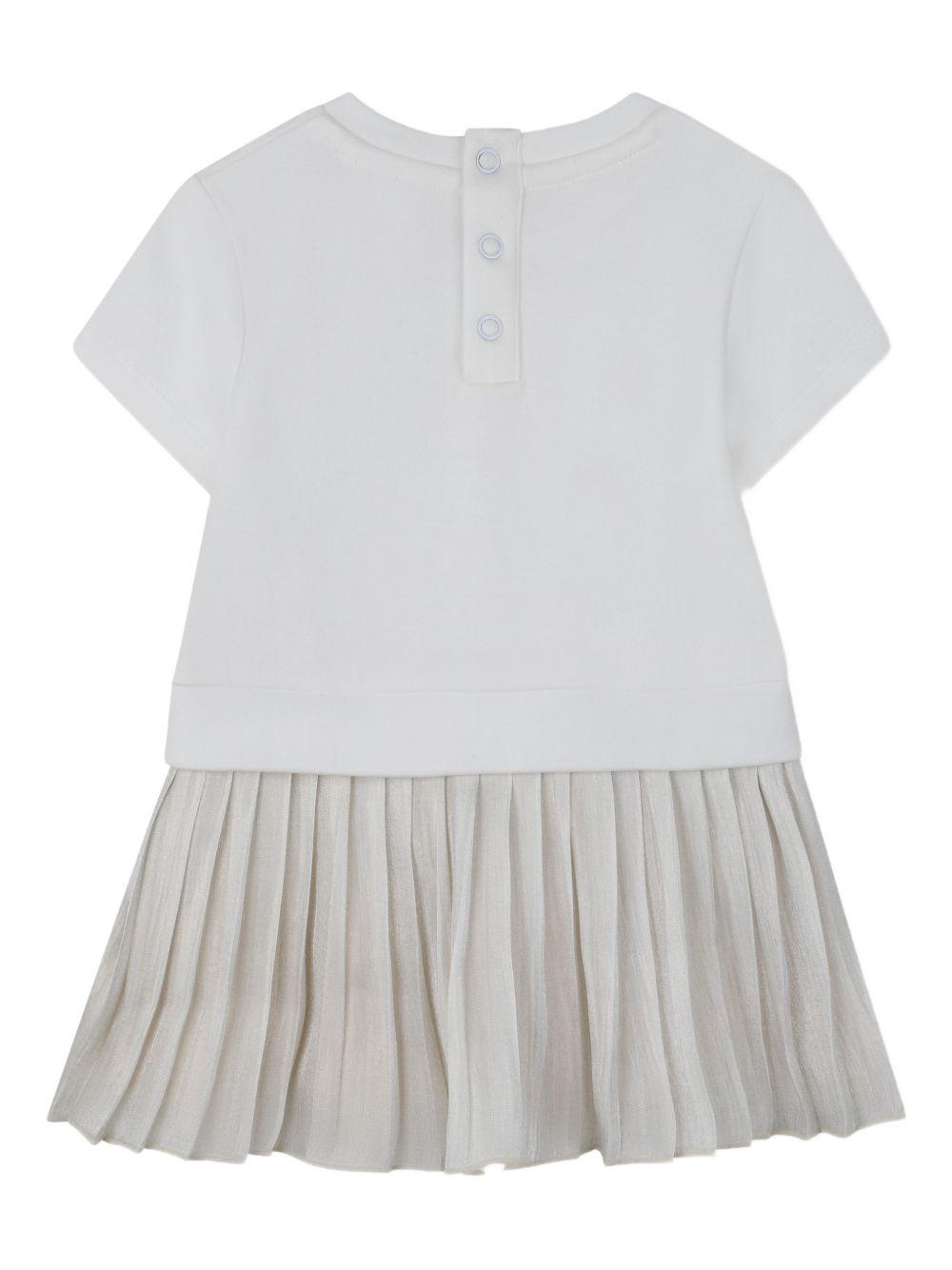 Abito bianco/beige per neonata R30553 Z99 Michael Kors Kids 