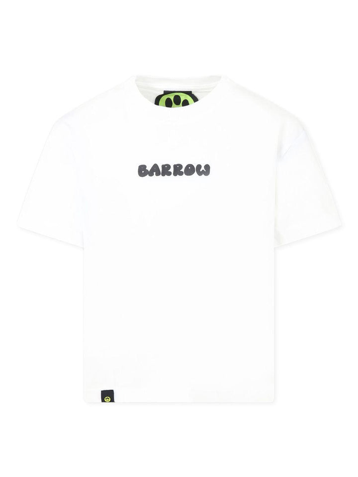 T-shirt bianca per bambino con logo