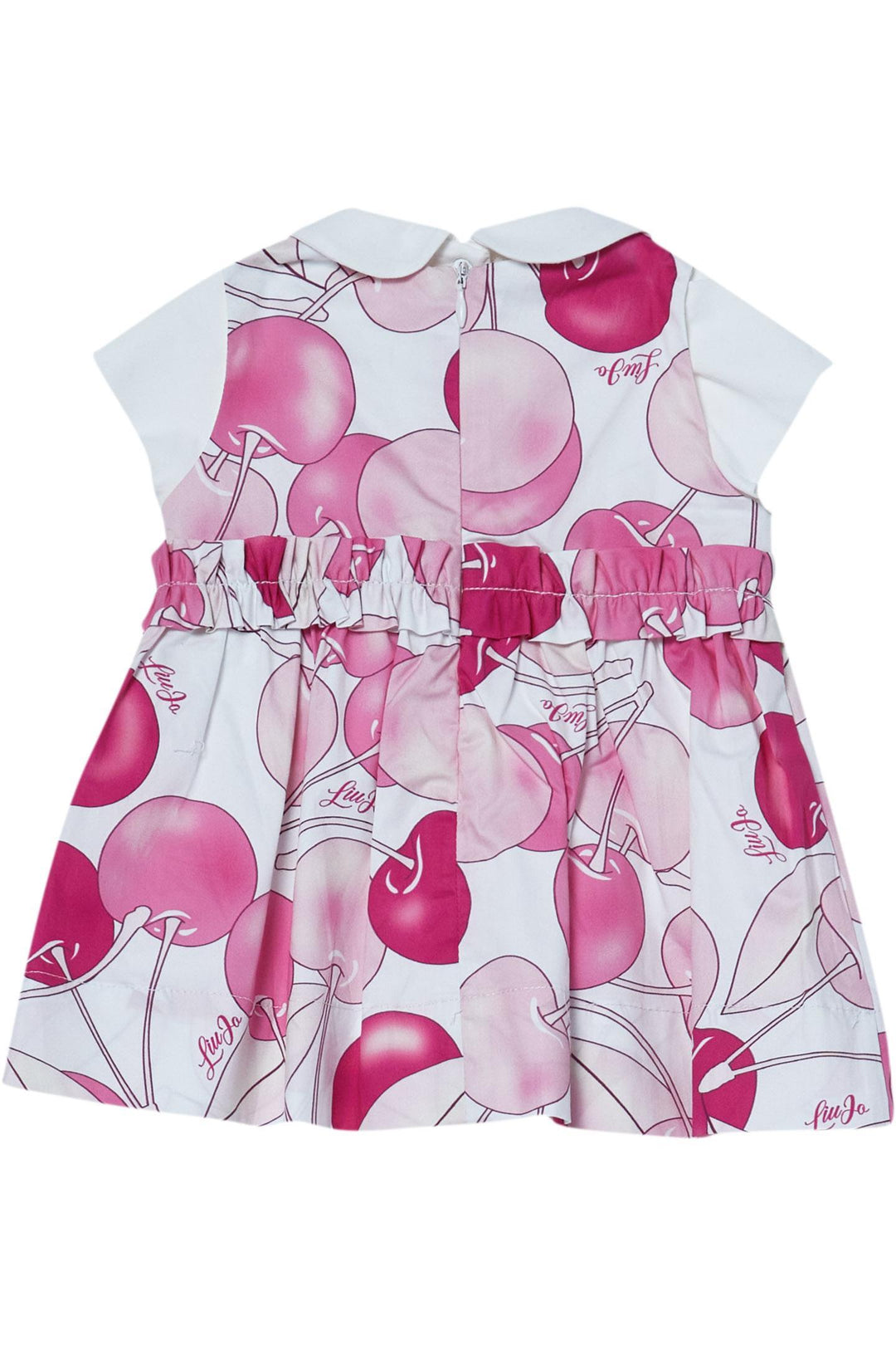 Abito bianco/rosa per neonata