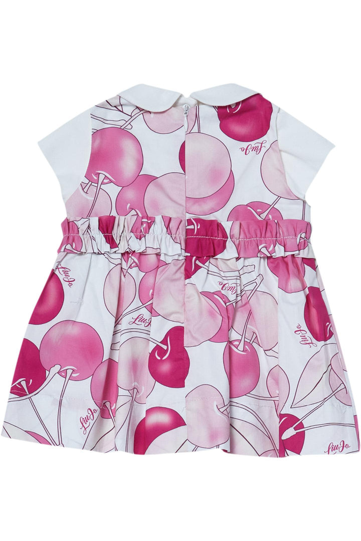 Abito bianco/rosa per neonata