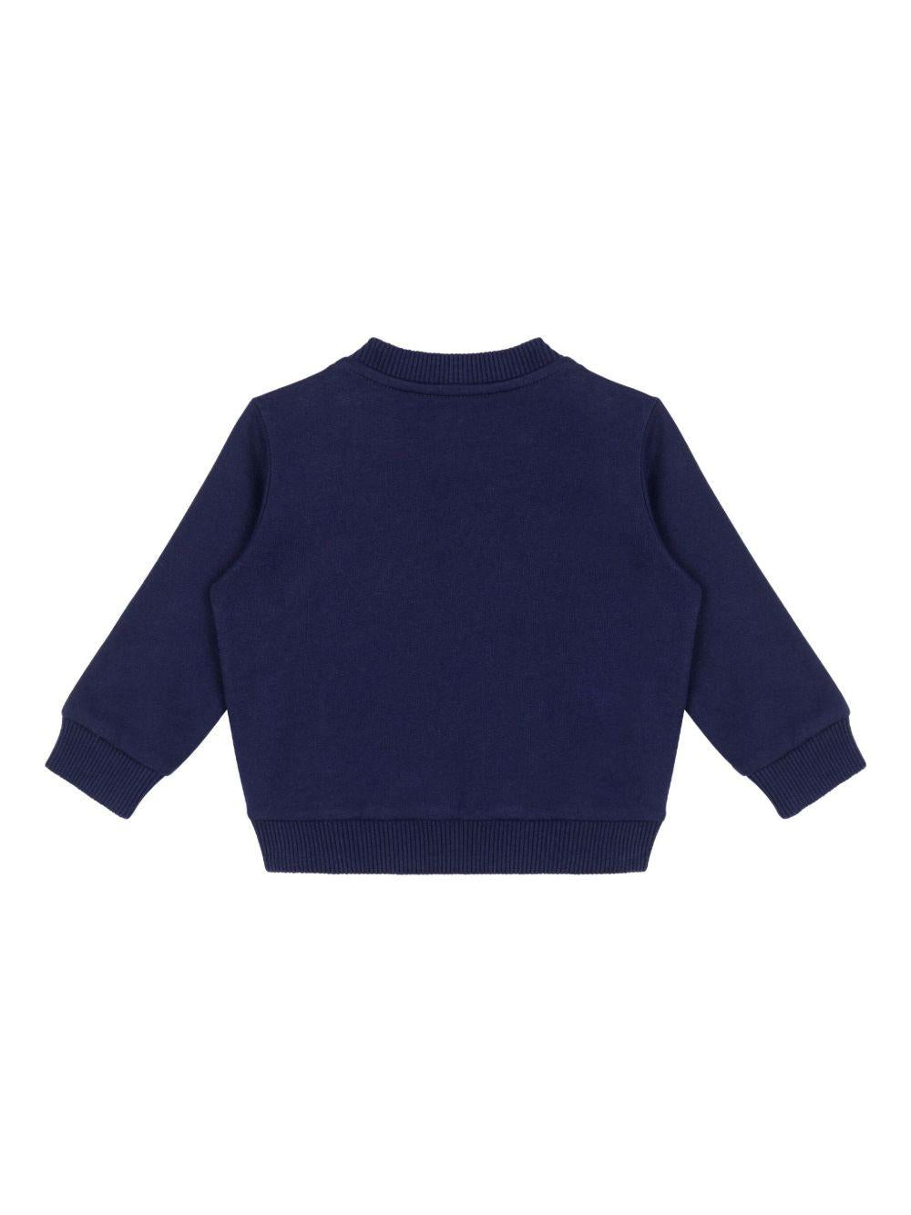 Felpa blu navy per neonato MNF060LCA40 40016 Moschino Kids 