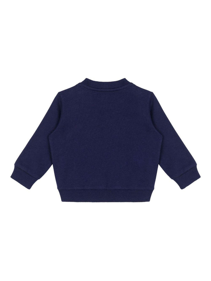 Felpa blu navy per neonato MNF060LCA40 40016 Moschino Kids 