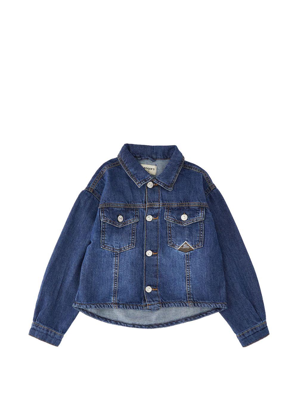 Camicia di jeans blu per bambina 18300 7014 Roy Rogers Kids 