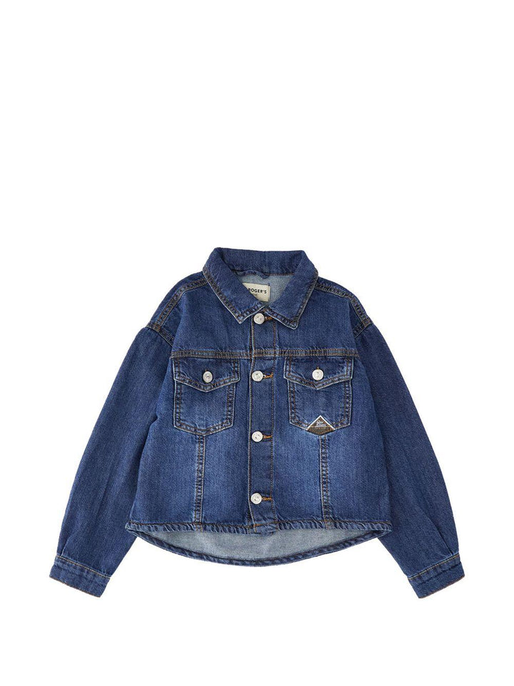 Camicia di jeans blu per bambina 18300 7014 Roy Rogers Kids 