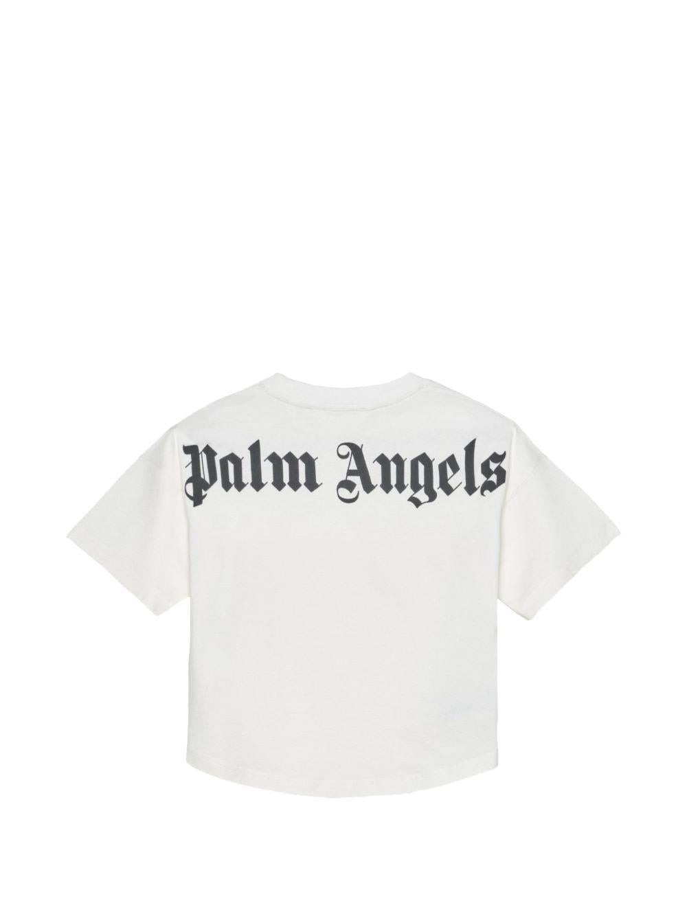 T-shirt bianca per bambino PBAA002S26JER001 002 Palm Angels Kids 