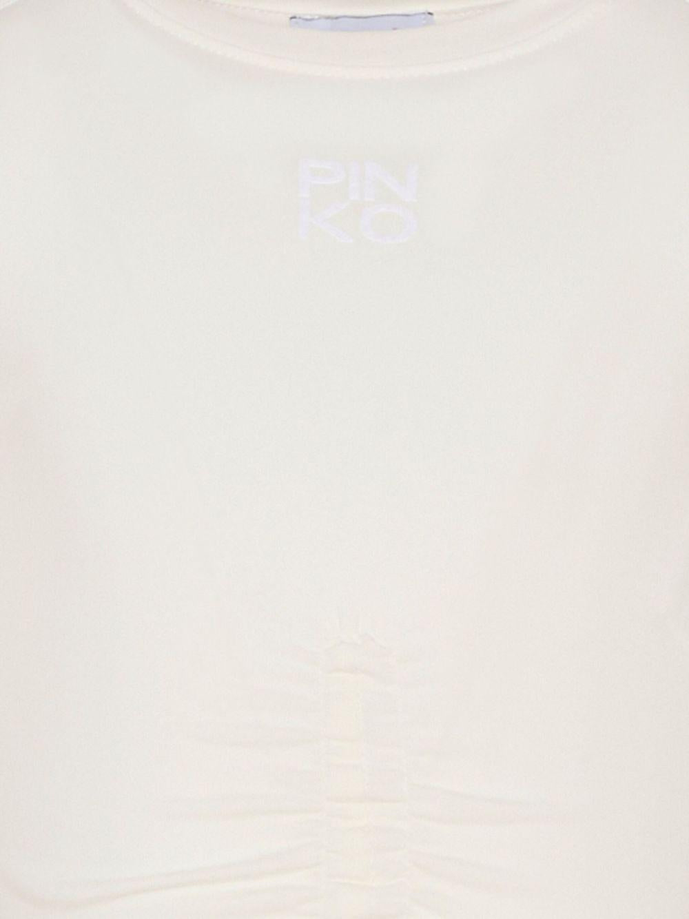 T-shirt bianco per bambina KFTS023CJE013 0065 Pinko Kids 