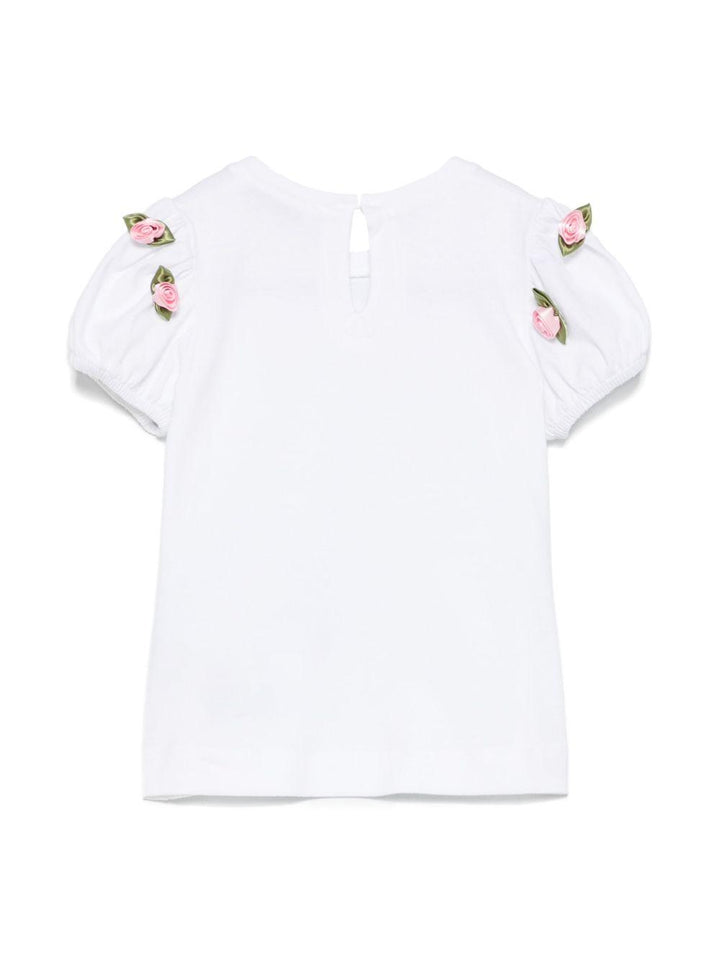 T-shirt bianca per neonata