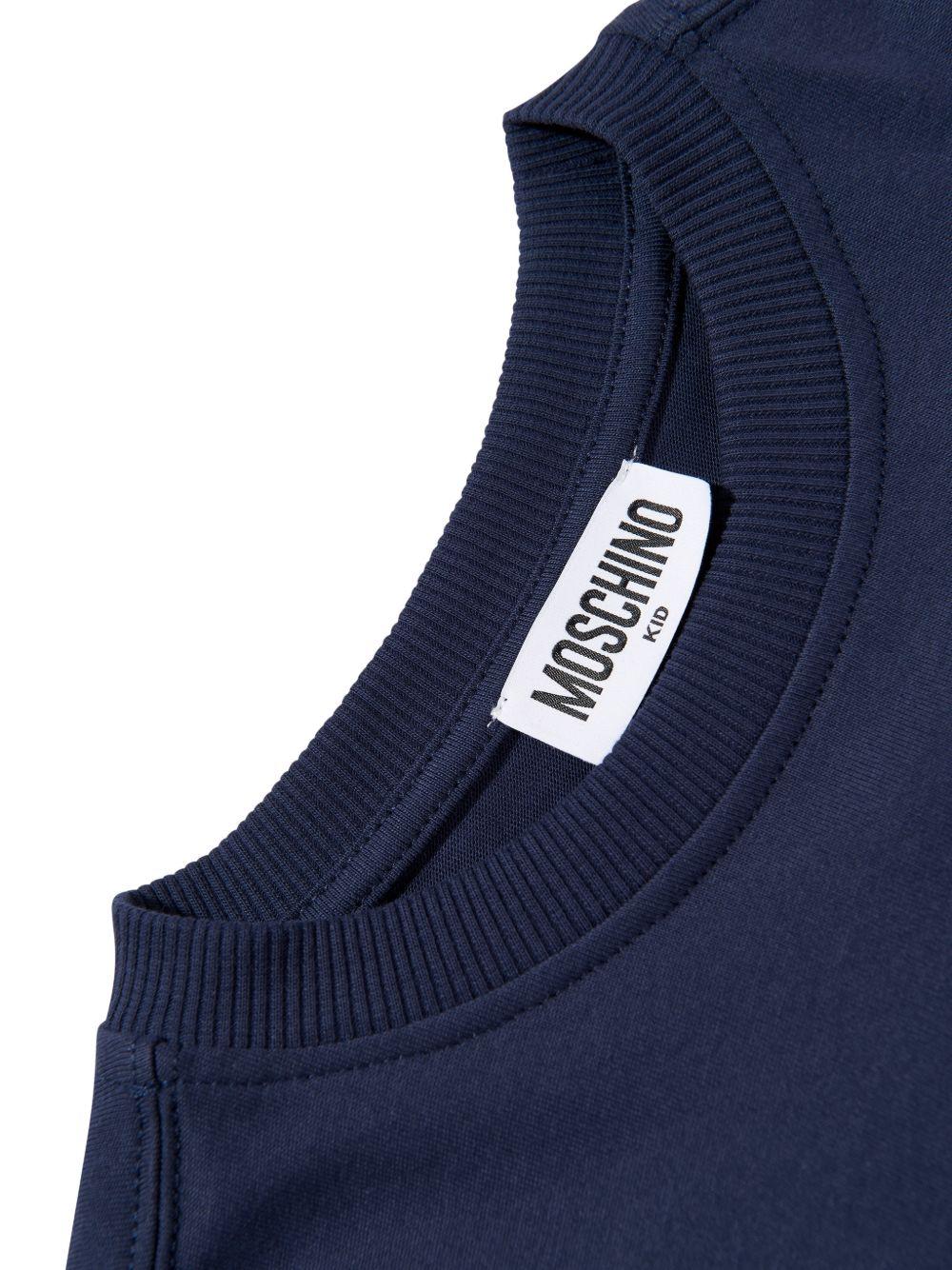 T-shirt blu navy per bambino HUM05PLAA23 40016 Moschino Kids 