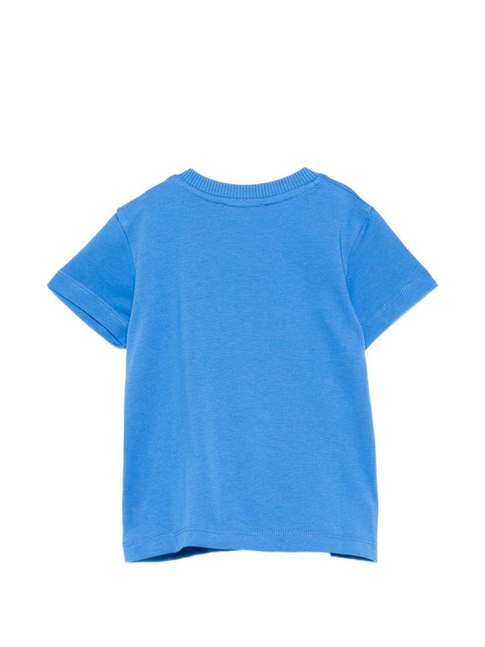 T-shirt blu brillante per neonato MZM047LAA01 40630 Moschino Kids 