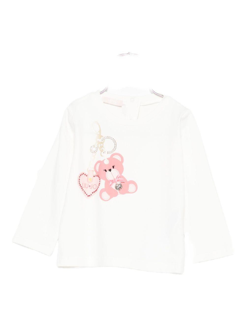 T-shirt bianco per neonata HF5052J0088 M9816 Liu Jo 