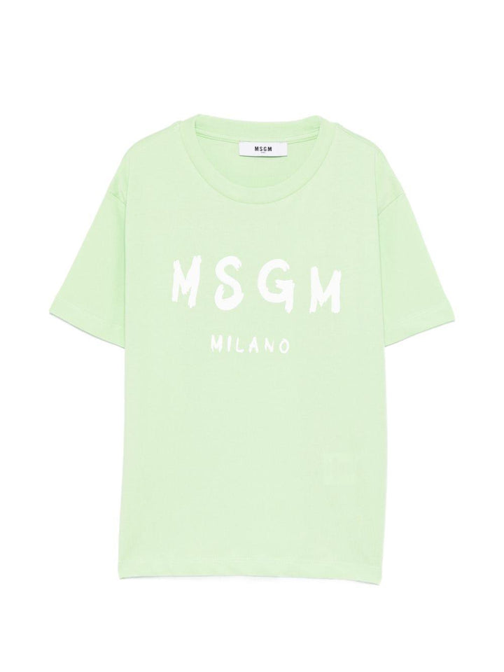T-shirt verde per bambino S6MSJUTH001 MS077 Msgm Kids 