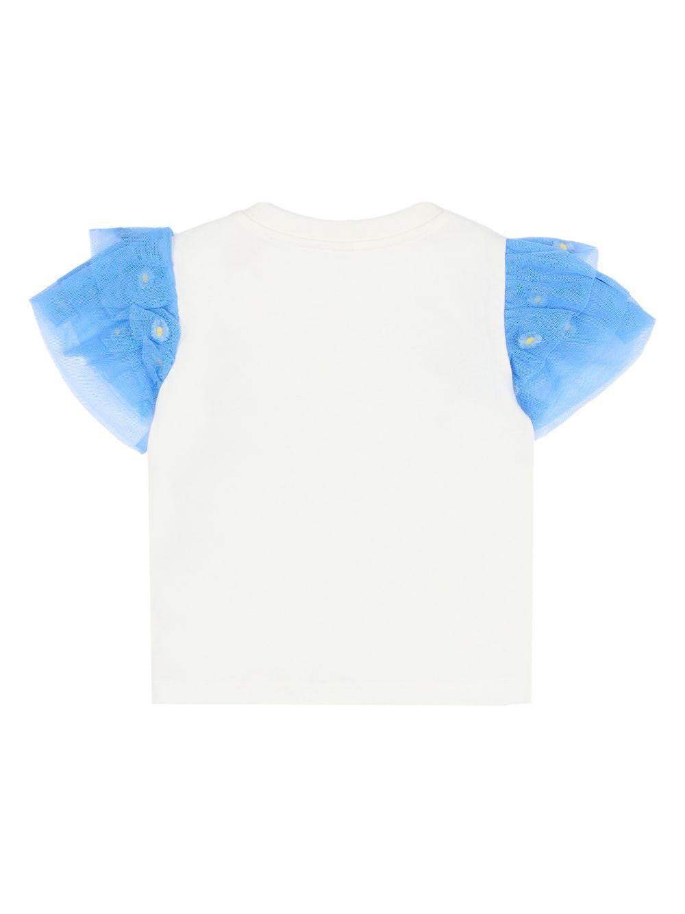 T-shirt bianca per neonata TY8041Z0434 101 Stella McCartney Kids 