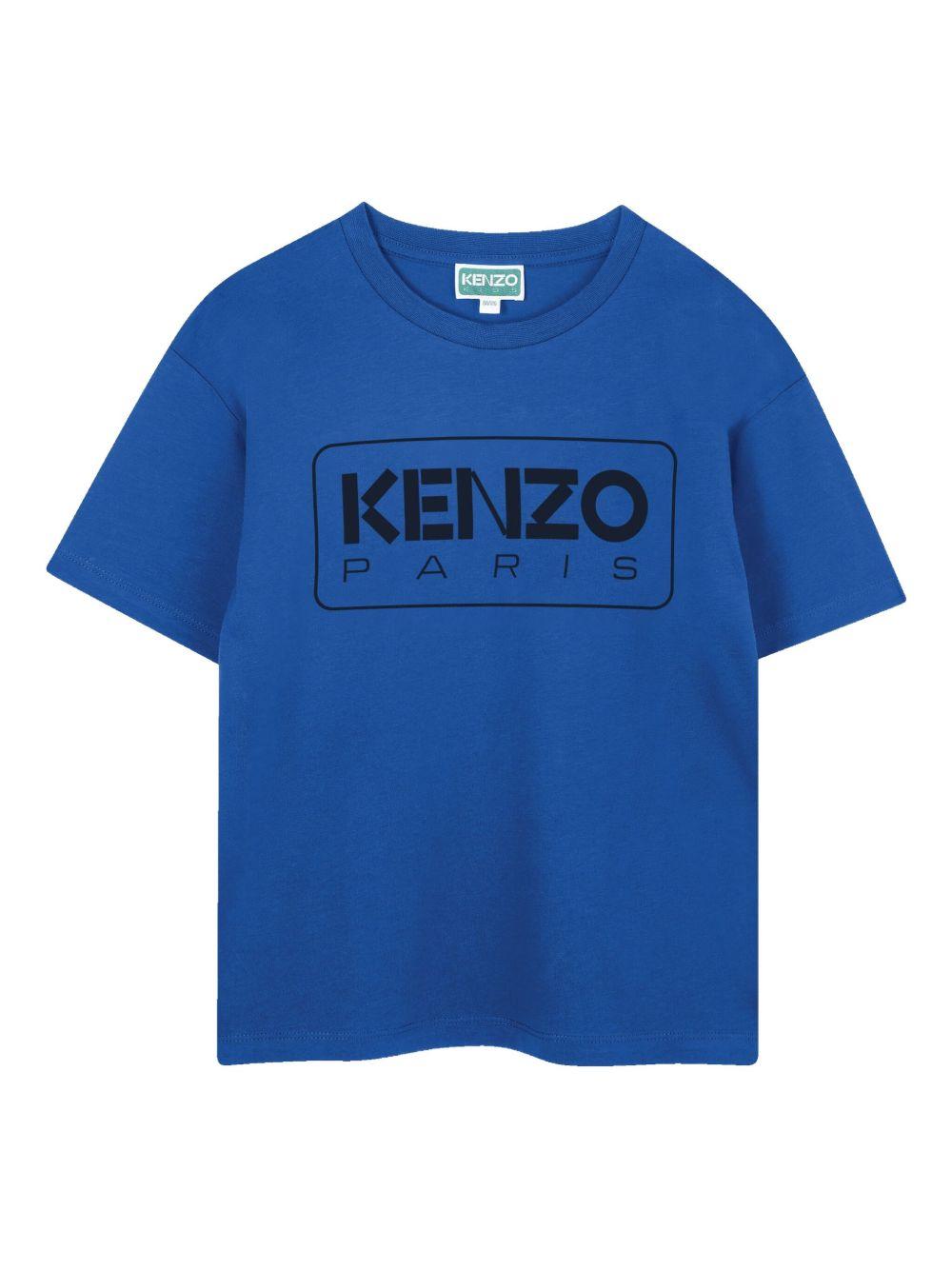 T-shirt blu elettrico per bambino K61494 871 Kenzo Kids 