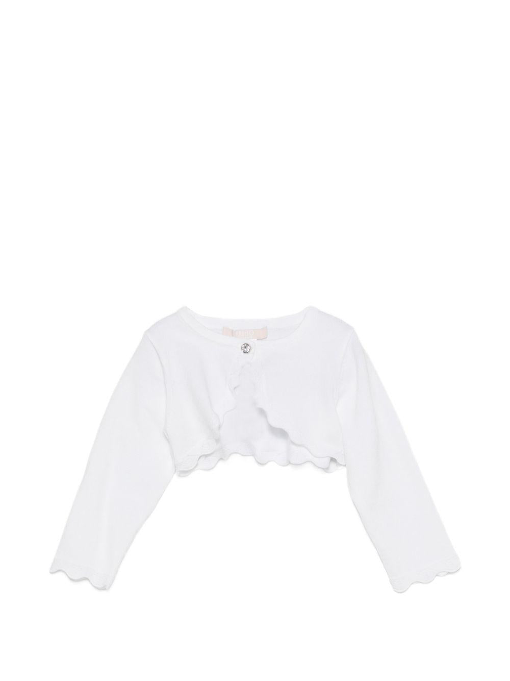 Cardigan bianco per neonata HA6070MA74R 10601 Liu Jo 